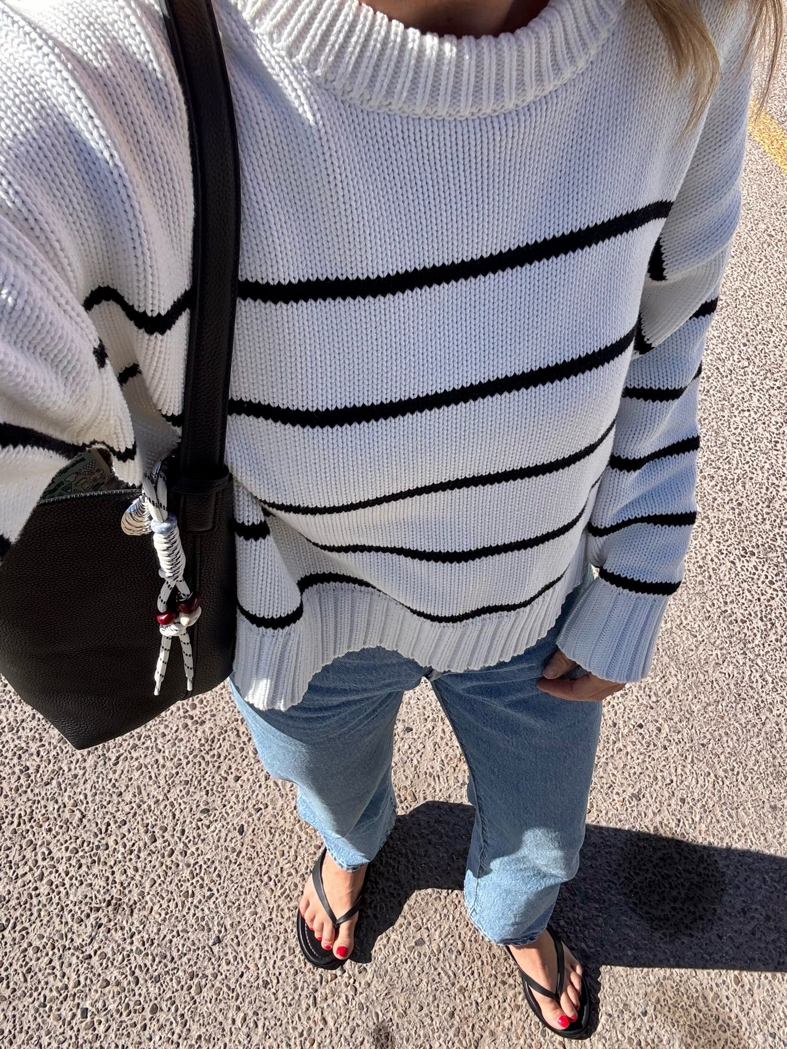 Today’s simple spring outfit. Absolutely love this striped cotton crewneck from Quince, perfect for layering in spring and summer - wearing a medium! The Levi’s 501 90s are also my fave - size down!

#LTKsummer #LTKcanada #LTKjeans