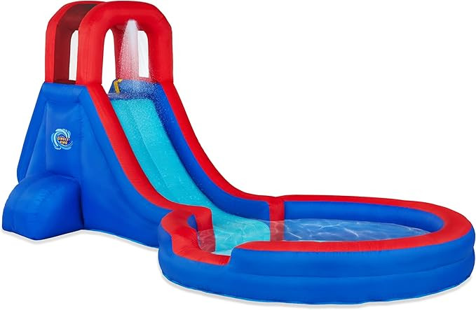 Sunny & Fun Inflatable Single Ring Water Slide Park – Heavy-Duty for Outdoor Fun - Climbing Wal... | Amazon (US)