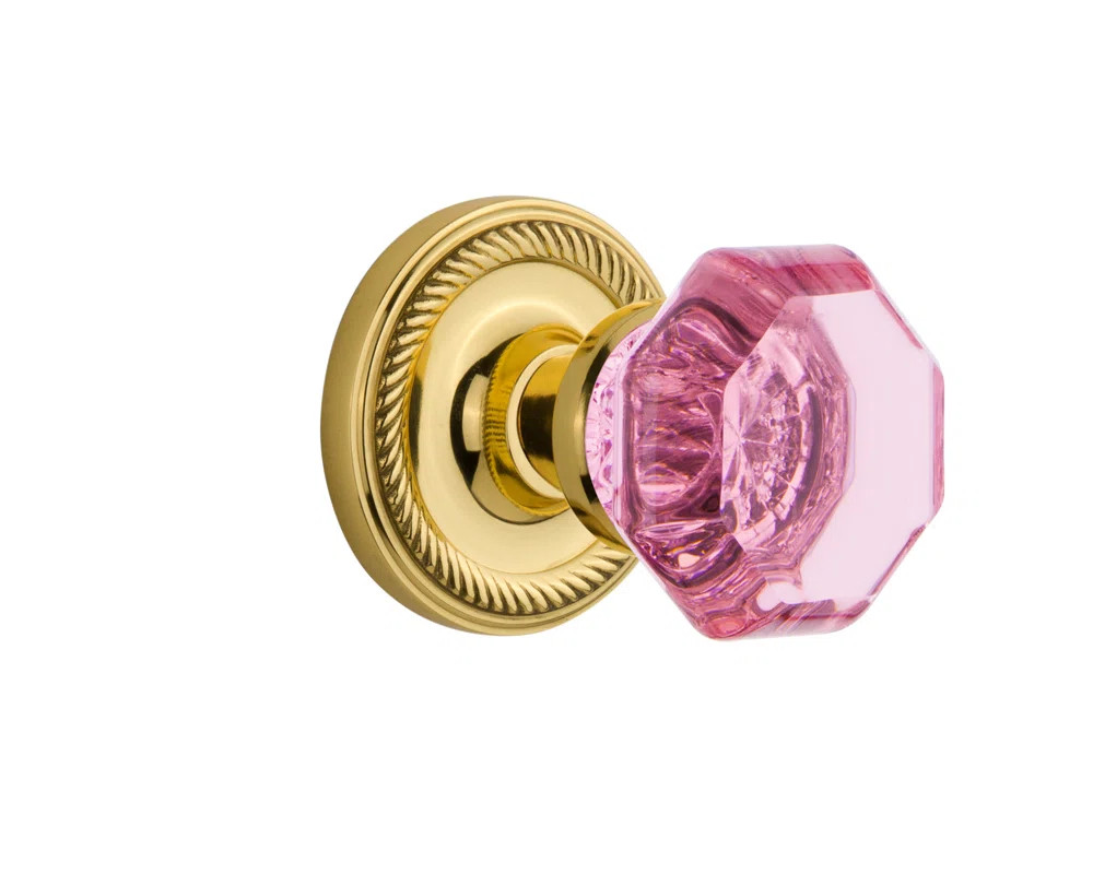 Nostalgic Warehouse Rope Rosette with Waldorf Pink Door Knob & Reviews | Wayfair | Wayfair North America