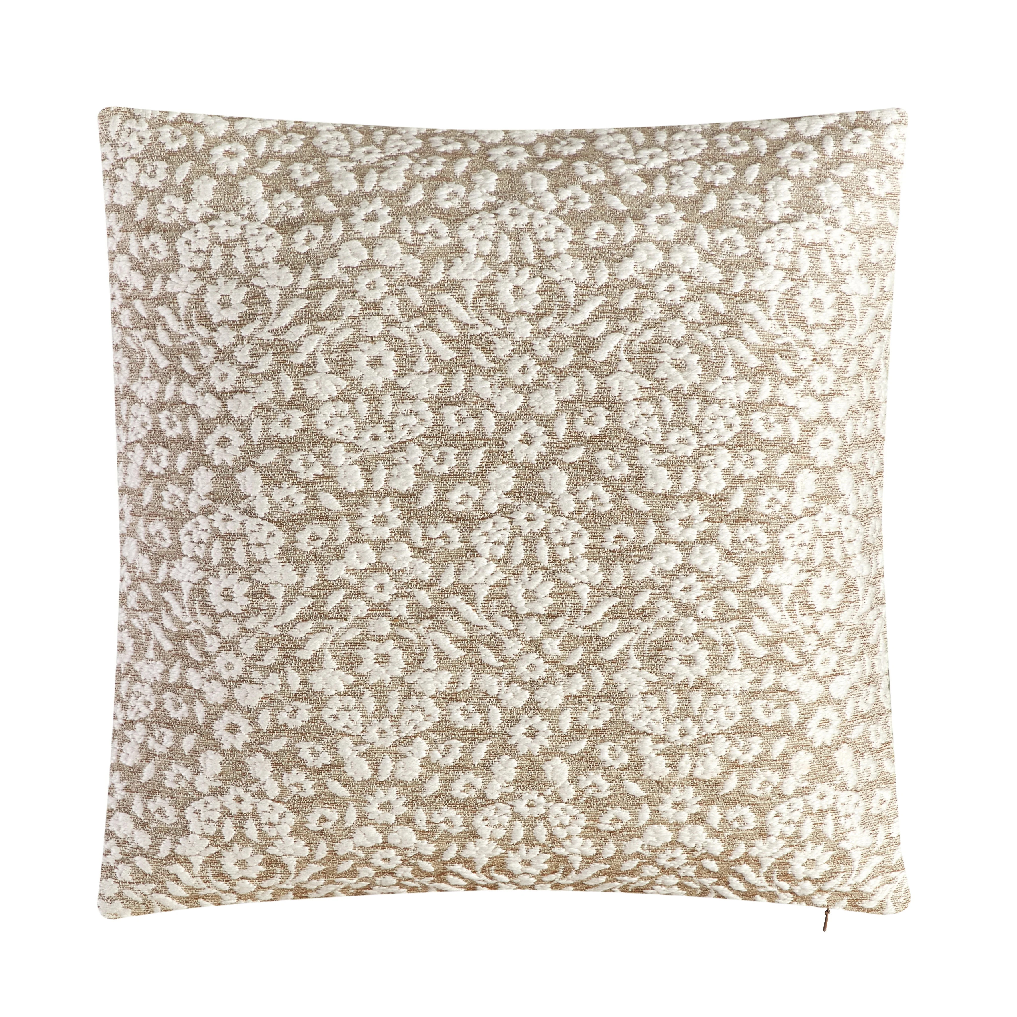 Better Homes & Garden 20" x 20" Burned Blooms Decorative Pillow, Brown | Walmart (US)