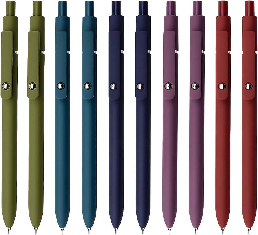 UIXJODO Gel Pens, 10 Pcs 0.5mm Japanese Black Ink Pens Fine Point Smooth Writing Pens with Silico... | Amazon (CA)