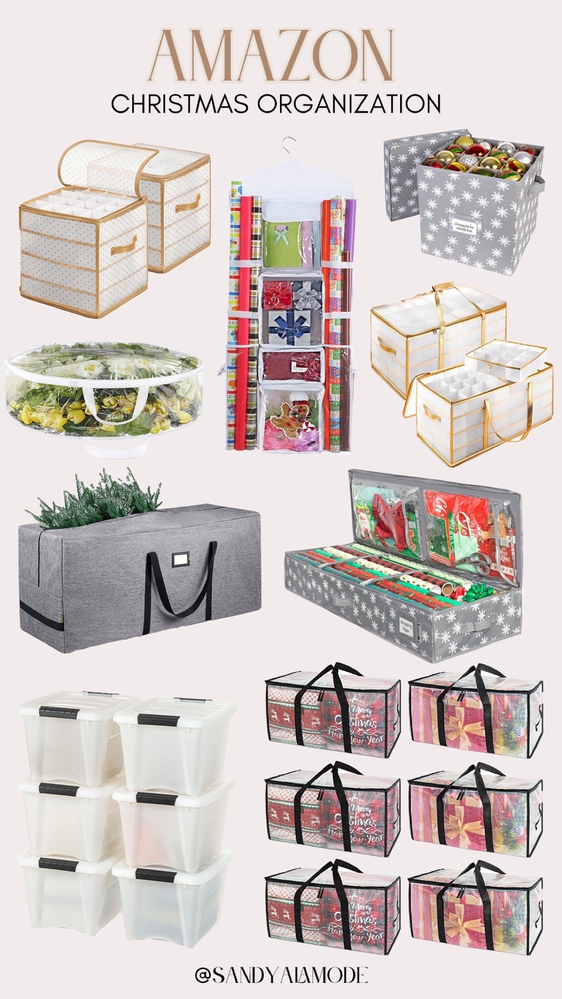 Amazon Christmas organization // wrapping paper holder // ornament box // wreath holder 

#LTKFindsUnder50 #LTKHome