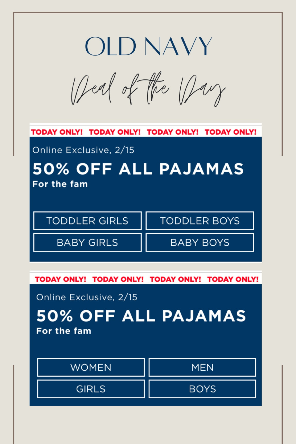 50% off all pjs!

#LTKkids #LTKSpringSale #LTKsalealert
