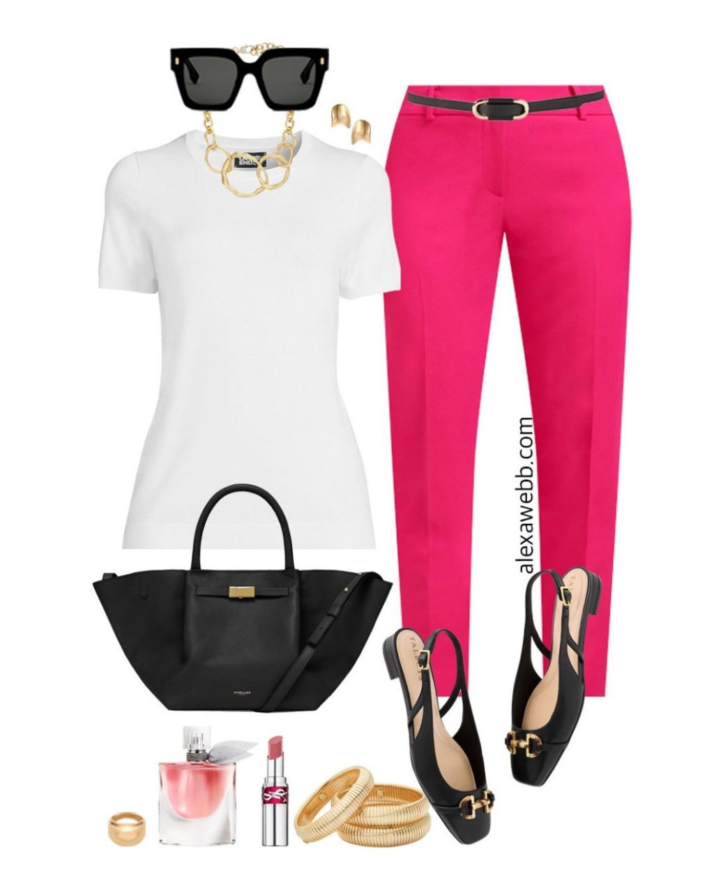 Plus Size Spring Work Capsule 2025 - Part 1 - A plus size business casual and professional work capsule wardrobe for spring. Plus size hot pink ankle pants outfits for spring. Alexa Webb #plussize

#LTKStyleTip #LTKWorkwear #LTKPlusSize