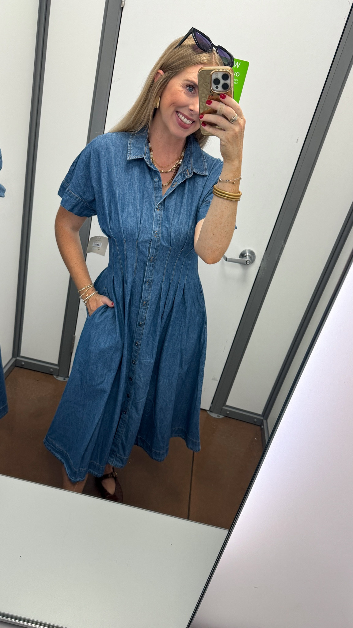 Walmart scenario denim midi dress

#LTKootd