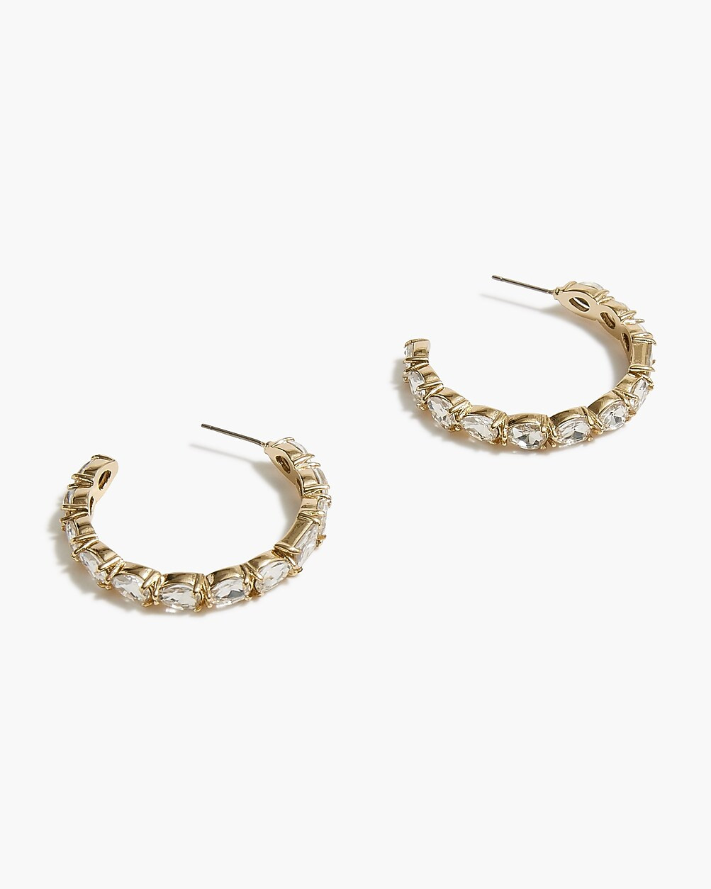 Chunky crystal hoop earrings | J.Crew Factory