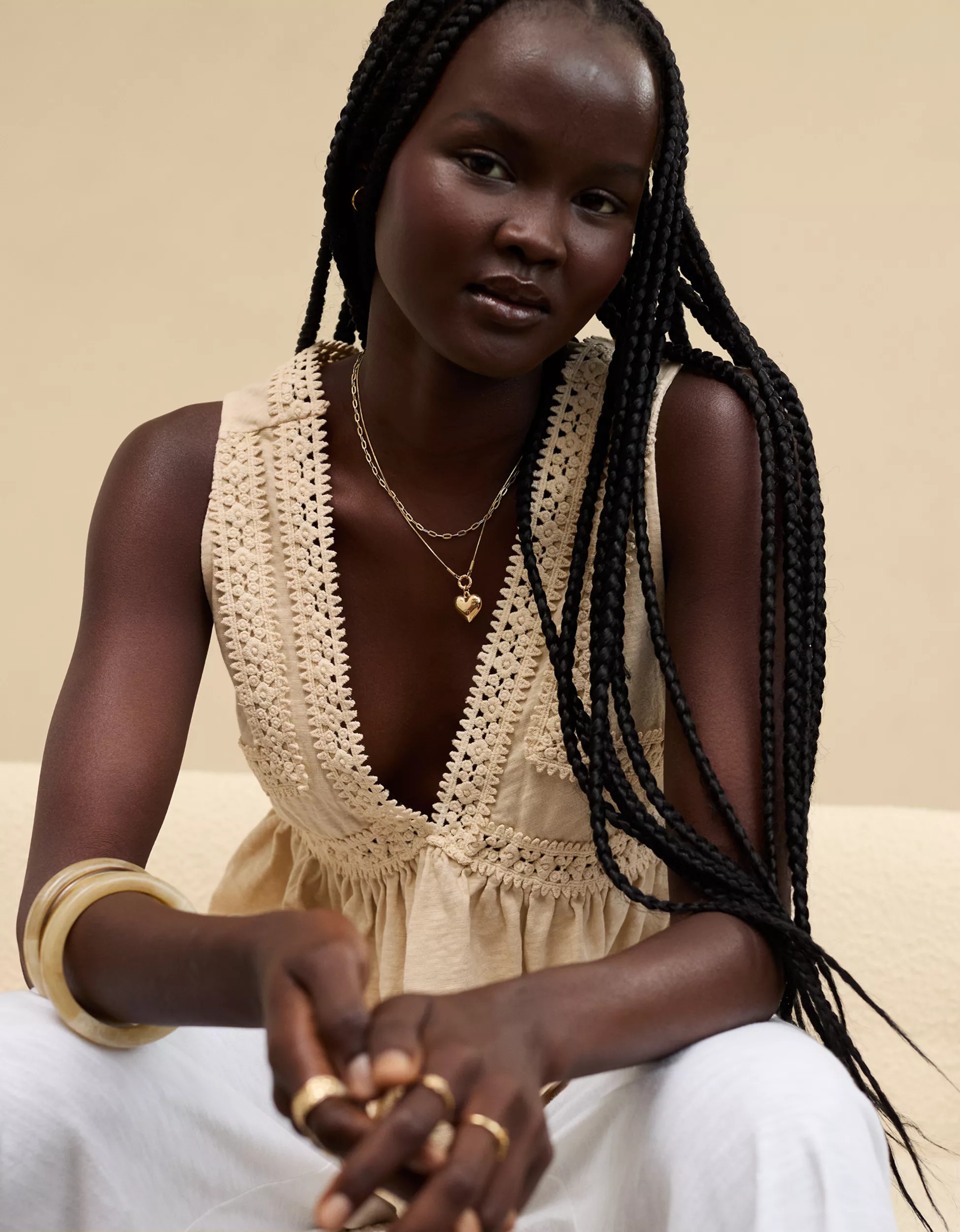 Aerie Summer House Peplum Tank Top | Aerie