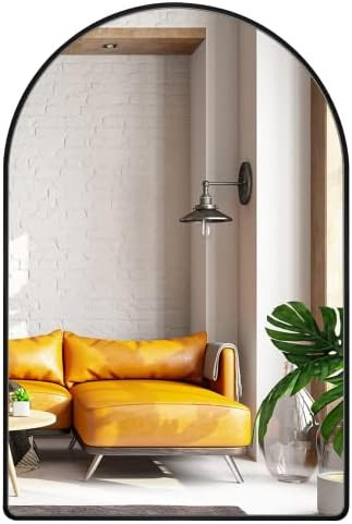 MYlovelylands 30x40 inch Black Large Arched Mirror for Bathroom Vanity Mirror or Wall Decor Arch ... | Amazon (US)