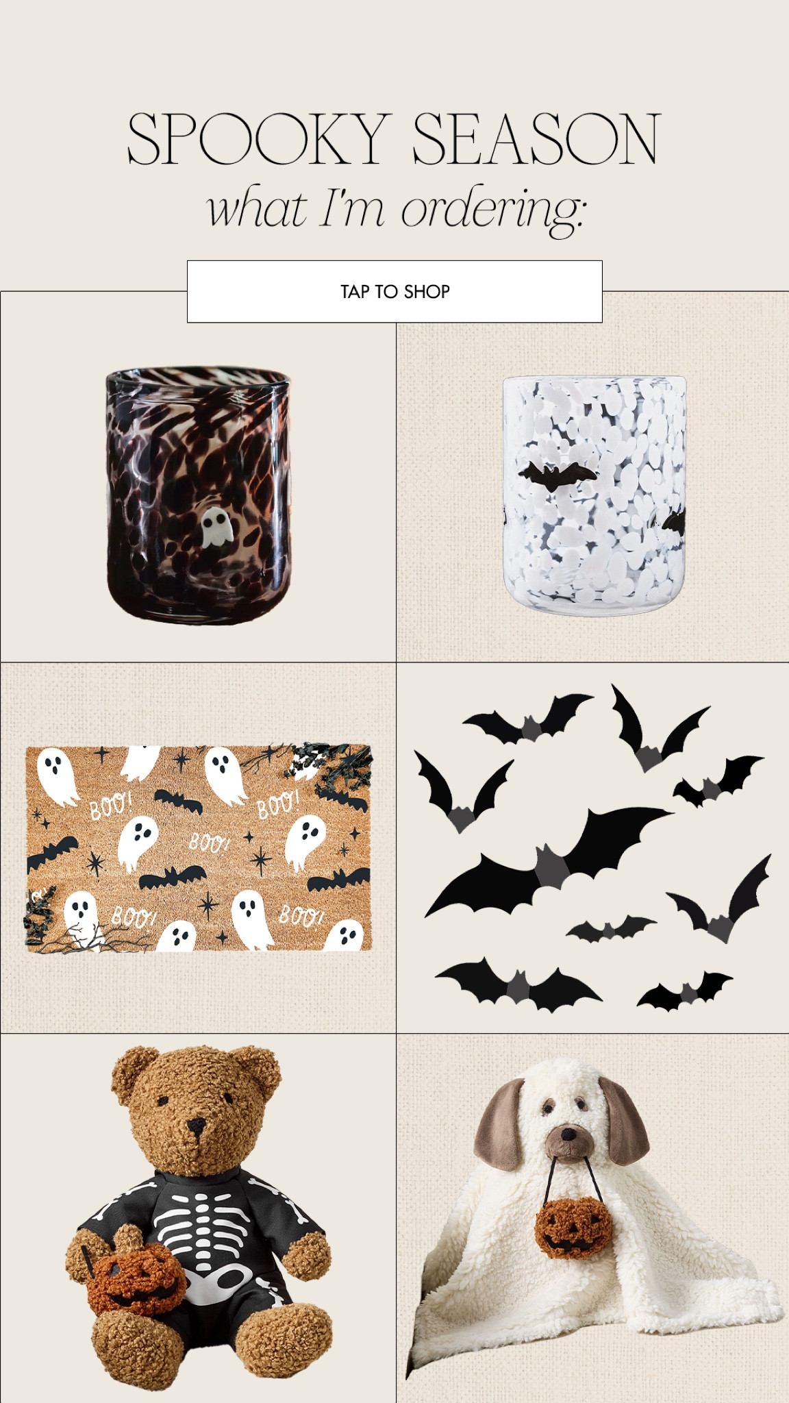 Cutest spooky season finds 👻 love the pillows so much!

Doug the dog pillow, teddy bear skeleton, Halloween glasses, Anthropologie, pottery barn spooky pillows, Amazon bats, Halloween entryway mat, welcome mat 

#LTKSeasonal #LTKFindsUnder50