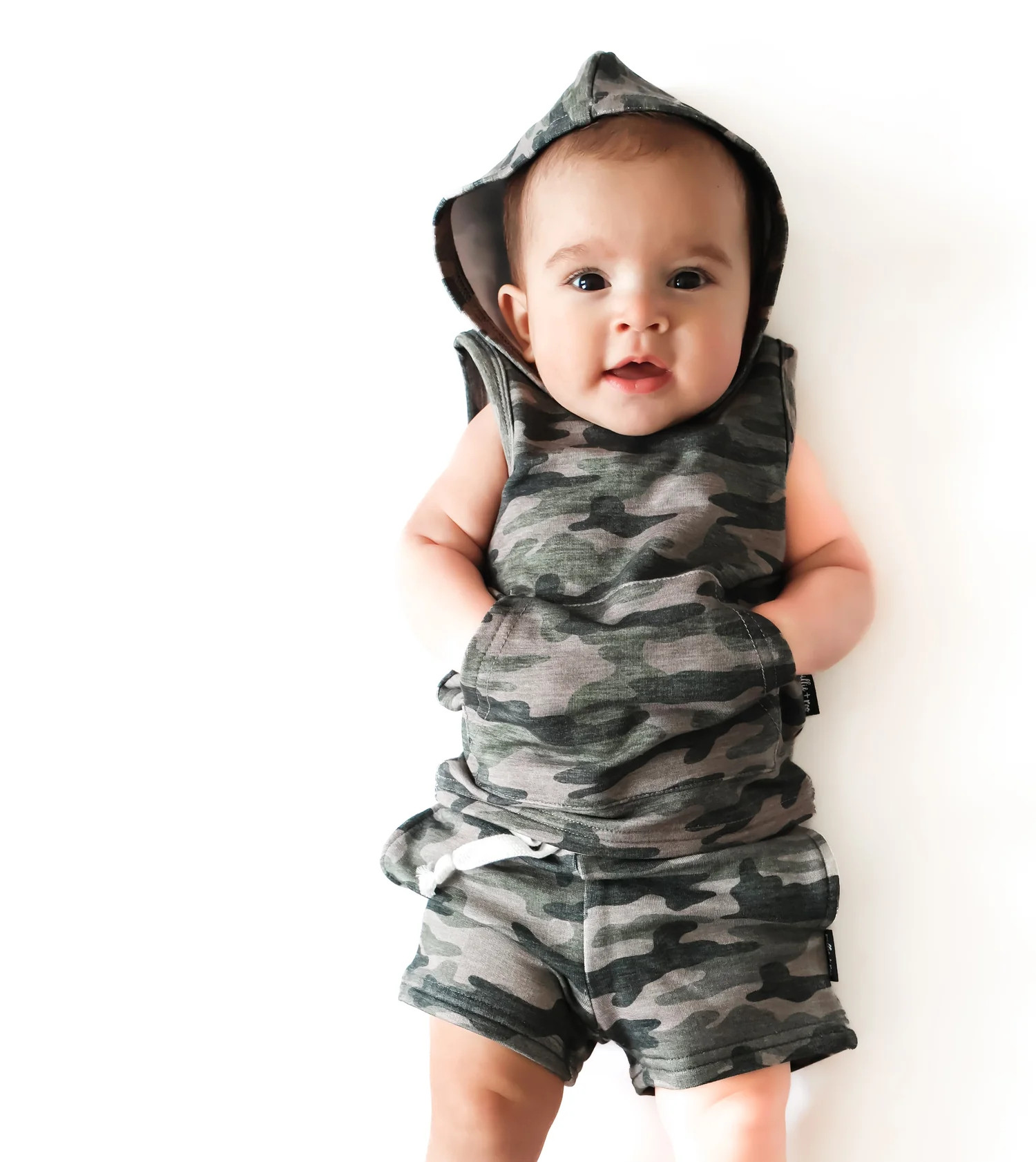 BAMBOO HOODIE TANK- Chris Camo | millie + roo