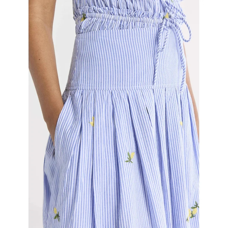 Free Assembly Women's and Women’s Plus Pleated Cotton Maxi Skirt, Sizes 0-28W | Walmart (US)