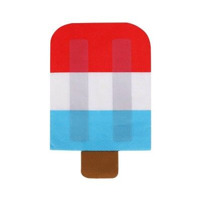 20ct Popsicle Shaped Napkin Red White Blue - Sun Squad™ | Target