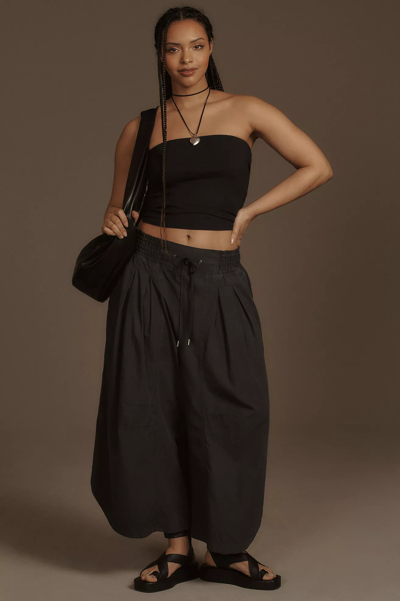 By Anthropologie Ruched Poplin Parachute Pants | Anthropologie (US)