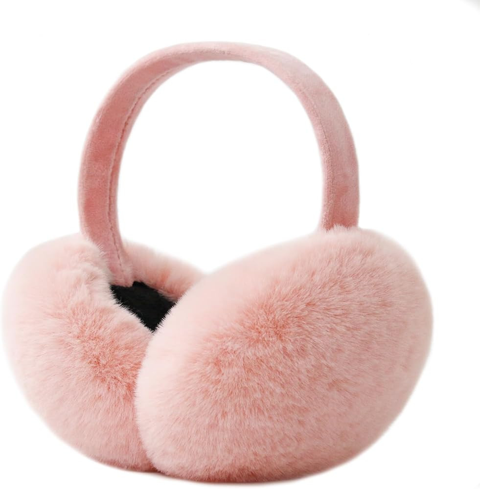 LCXSHYE Winter Ear muffs Faux Fur Warm Earmuffs Cute Foldable Outdoor Ear Warmers For Women Girls | Amazon (US)