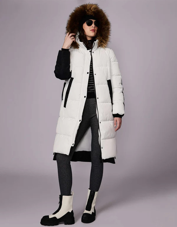 Outdoorsy Wool Combo Puffer Coat | Bernardo Fashions