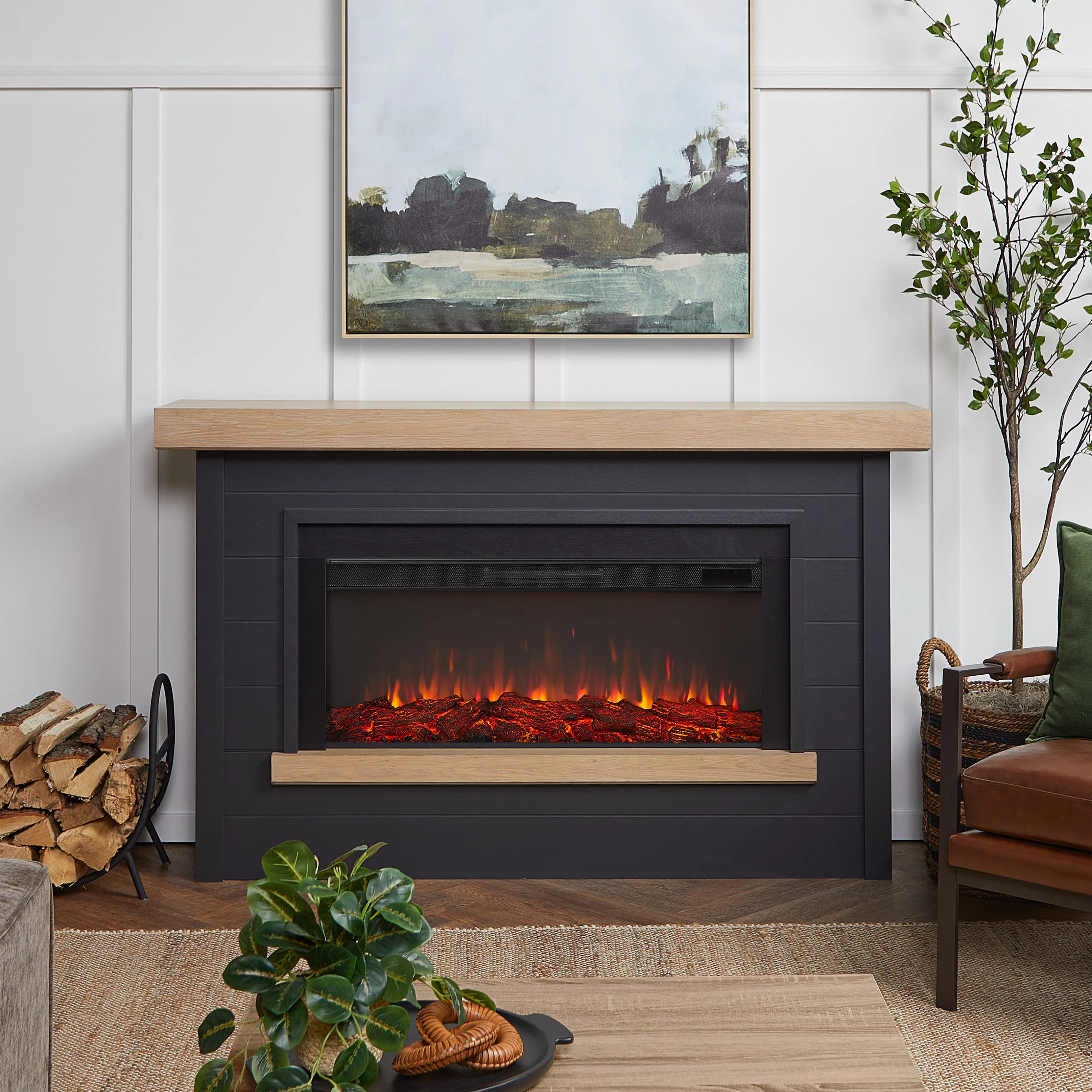 Real Flame Bernice 65" Landscape Electric Fireplace by Real Flame & Reviews | Wayfair | Wayfair North America