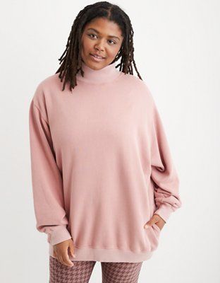 Aerie The Sweat Everyday Cozy Mock Neck Sweatshirt | American Eagle Outfitters (US & CA)