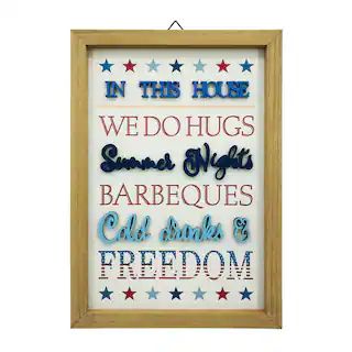 Patriotic Hugs, Barbeque & Freedom Wall Sign by Ashland® | Michaels | Michaels Stores