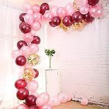 Balloon Garland Kit - 5"/10" | Burgundy/Pink/Clear | Pack of 110 | Amazon (US)