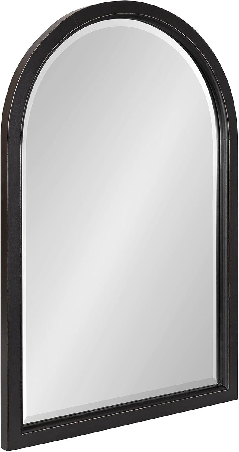 Kate and Laurel Hogan Wood Framed Arch Mirror, 20x30, Black | Amazon (US)