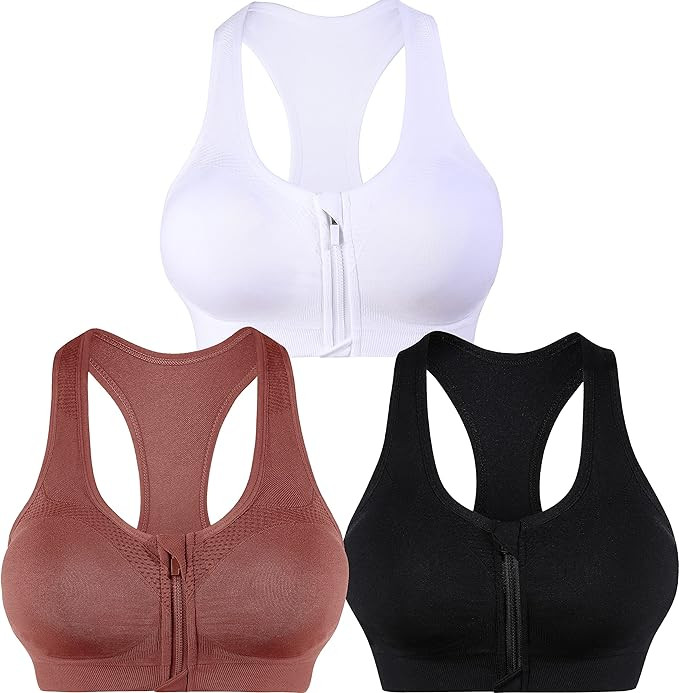 AKAMC Women's Removable Padded Strappy Sports Bra Yoga Tops Activewear for Women | Amazon (US)