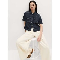 M&S Cotton Rich Denim Utility Short Sleeve Shirt Denim | Marks & Spencer (UK)