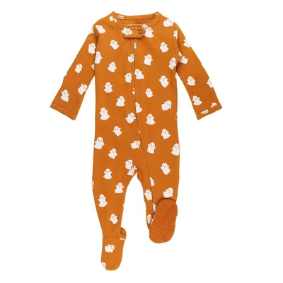Ghosts | Organic Zipper Footie | L'ovedbaby