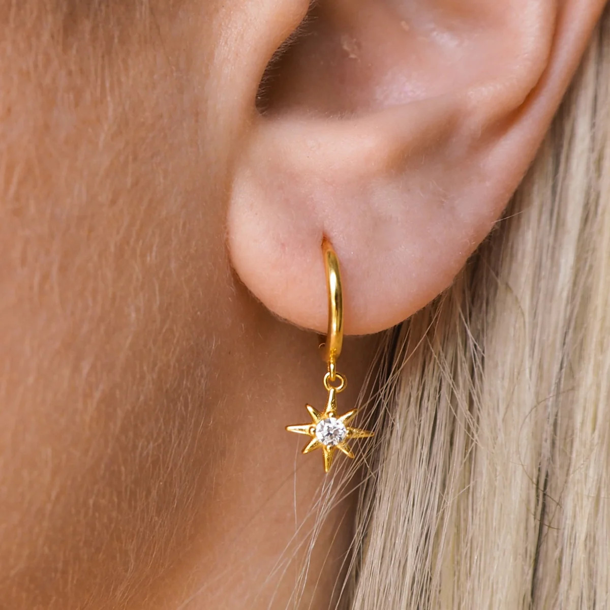 Iris Huggies | Gold | JacqMaria Jewelry