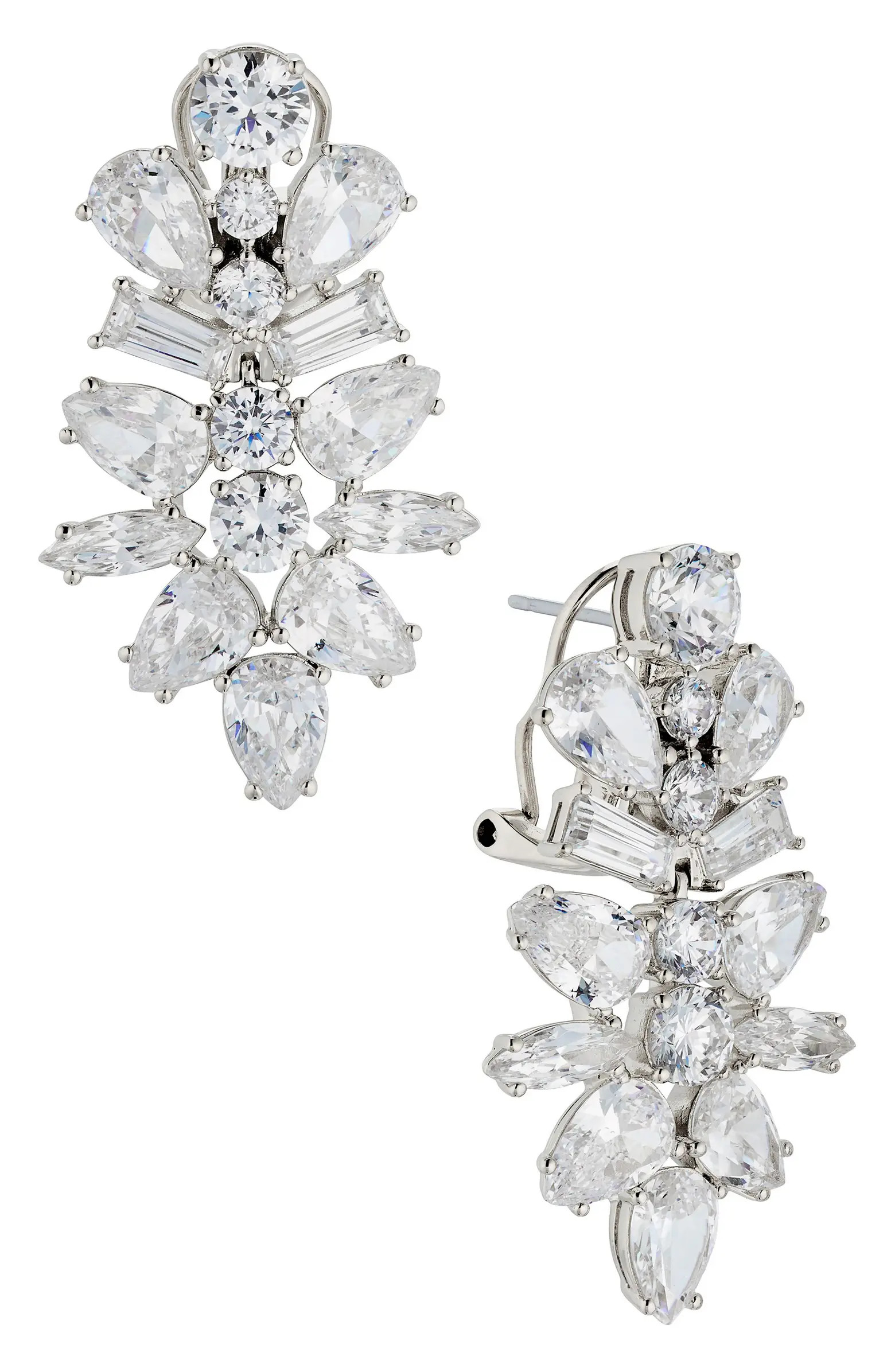 Cubic Zirconia Cluster Drop Earrings | Nordstrom