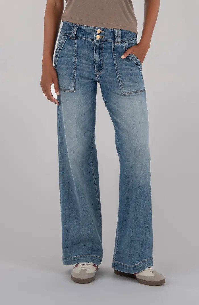 KUT from the Kloth Jodi Mid Rise Wide Leg Utility Jeans | Nordstrom | Nordstrom
