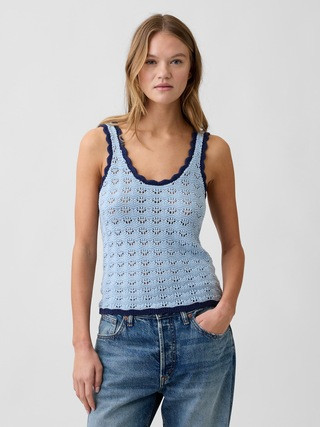 Crochet Scoopneck Tank Top | Gap Factory