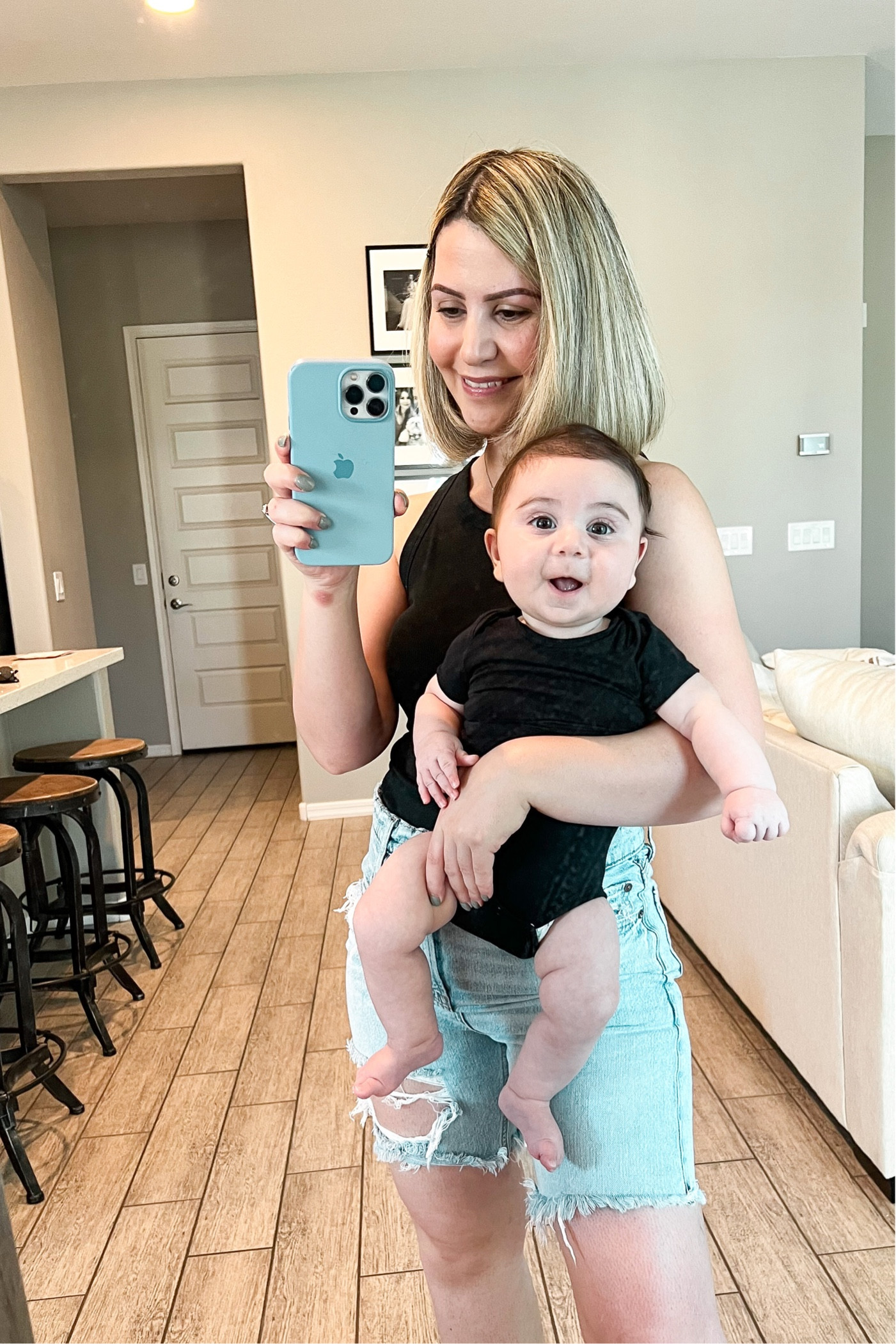 #OOTD🖤

Baby Bodysuit: 3-6M 
Tank: S 
Shorts: sold out - linked similar 

#outfitoftheday #momandson #babybodysuit #babyonesie #newbornonesie #kytebaby #kytebabybodysuit #targettank #targetfashion #aeshorts #dailystyle 

#LTKbaby #LTKfamily #LTKstyletip