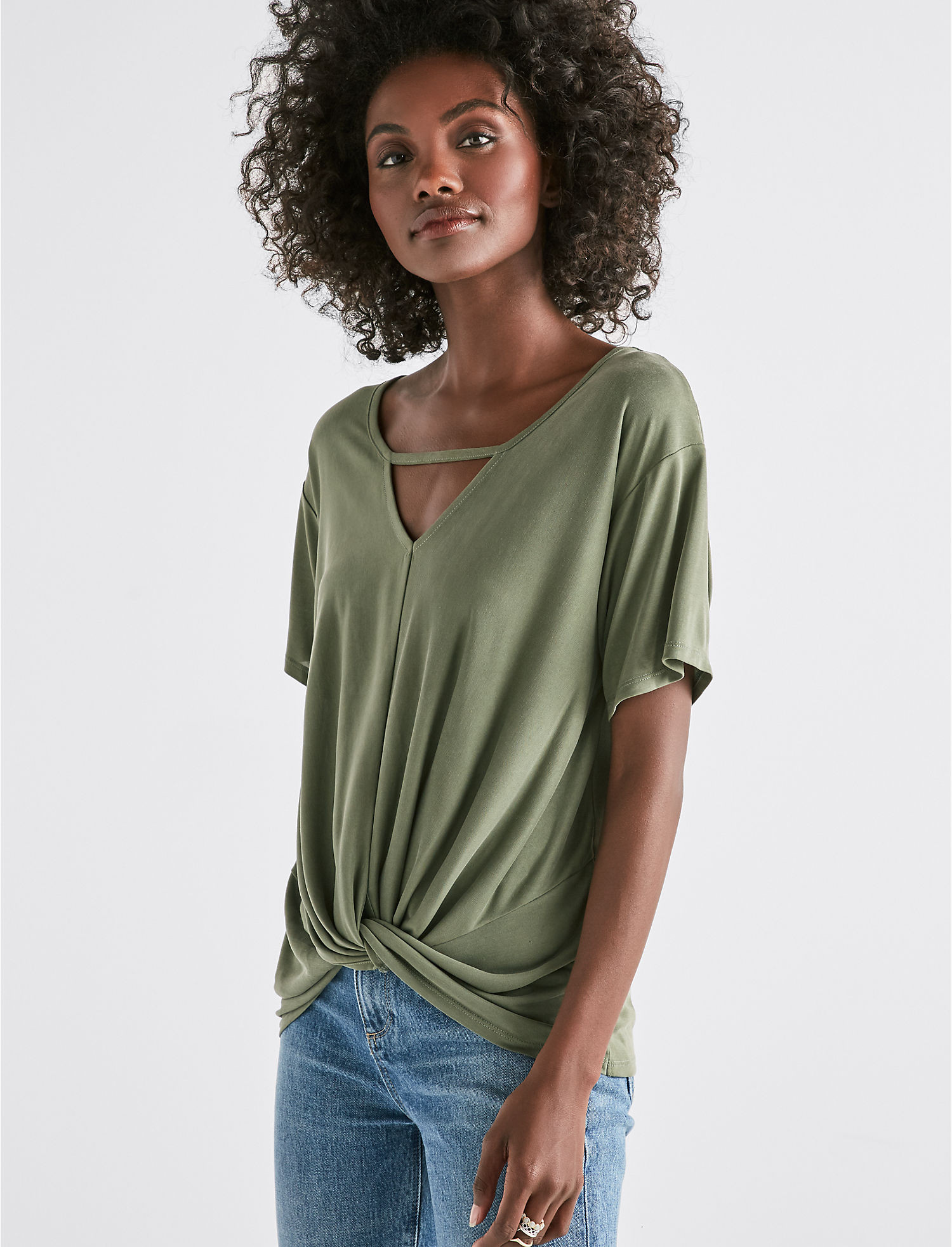 Sandwash Choker Tee | Lucky Brand | Lucky Brand
