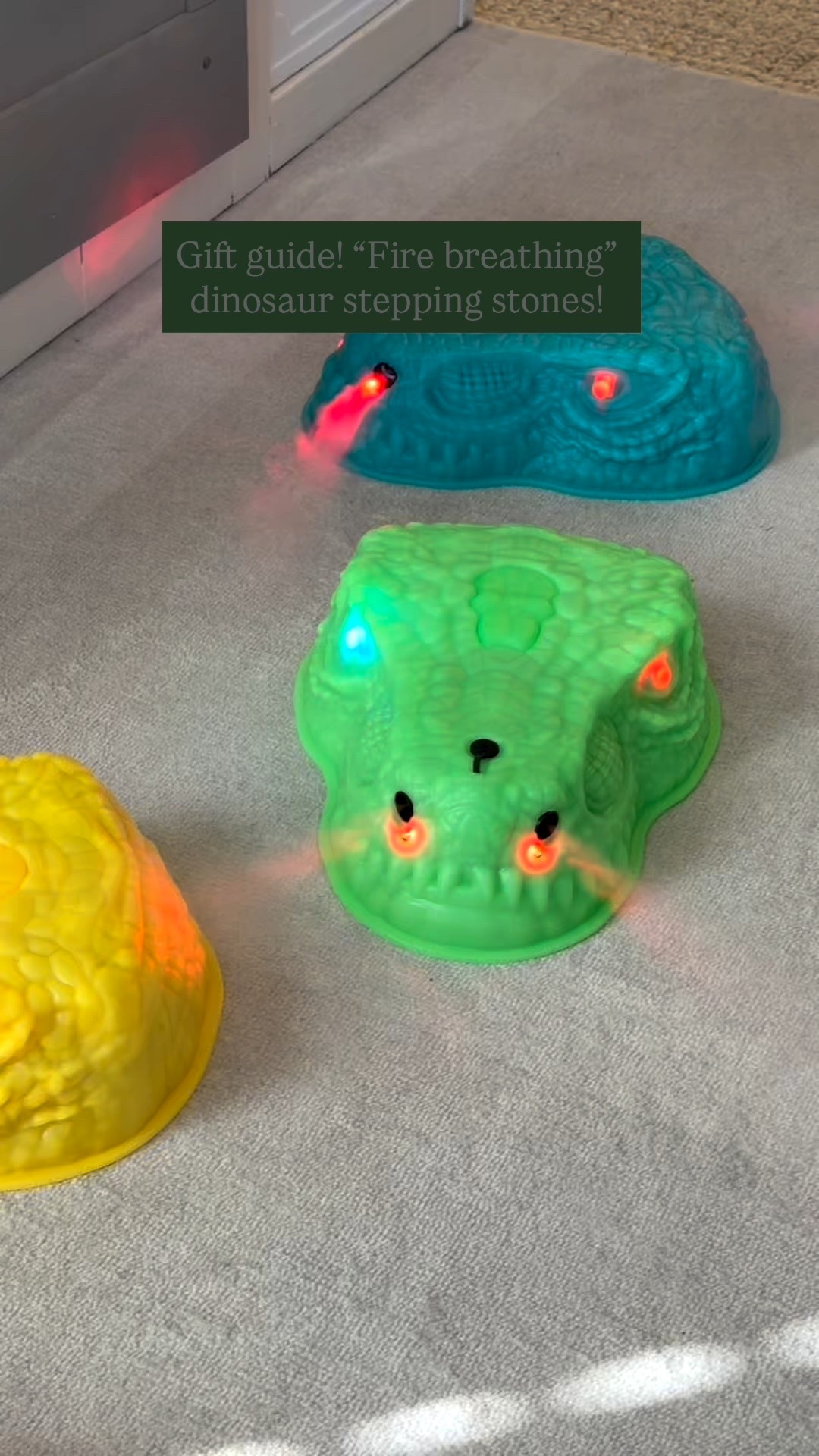 These Dino steppingstones are so cool! They light up, makes noise, and even imitate blowing fire!

If your kids love stepping stones as much as mine, then these are the ultimate piece for don’t step on the lava!

#giftguide #toddlertoys #toyreview #momfind #playroom #toysforkids #giftsforkids #giftideasforkids

#LTKKids #LTKFamily #LTKBaby