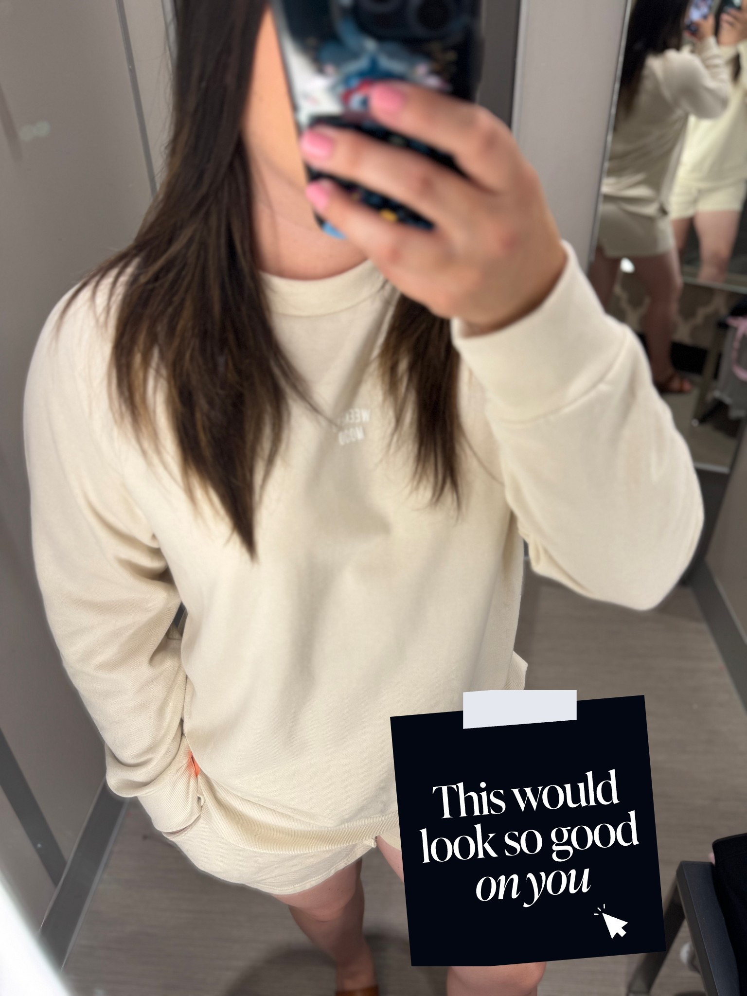 Weekend Mood Sweatshirt set.  Found at Target! 

True to size, shorts may run larger! 

As a midsize girlie who is dropping some weight through running, I’m wearing a size medium short when I normally wear a large in this style! 

Top is a size medium. 

Height: 5” 4’ 


#LTKMidsize #LTKActive #LTKSummerEdit