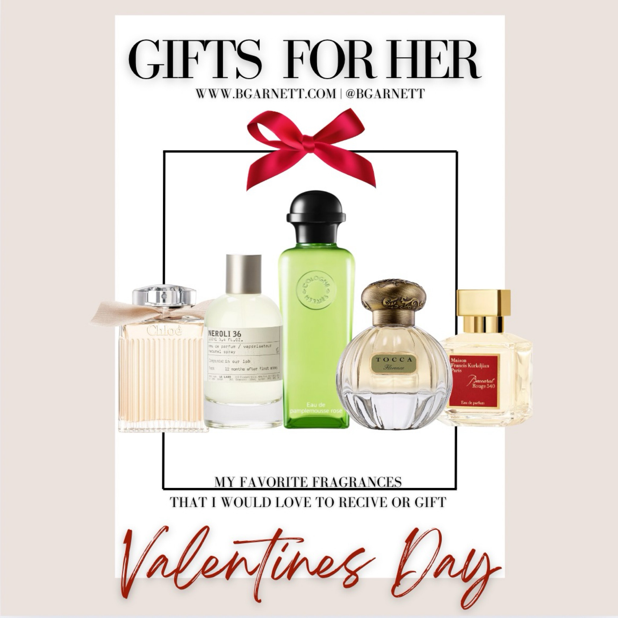 A classic gift idea: a new fragrance to add to her collection. 

These are my go-to scents that I keep in my rotation. 

Perfume | fragrances | Hermes | le labo | gifts for her | gifts under $100 | Valentine’s Day gifts 

#LTKBeauty #LTKFindsUnder100 #LTKGiftGuide