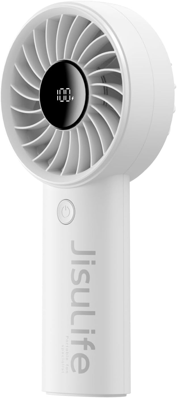 JISULIFE Handheld Portable Fan, Stronger and Longer-Lasting: 5 Speed, 3600mAh Battery, 12-Blade T... | Amazon (US)
