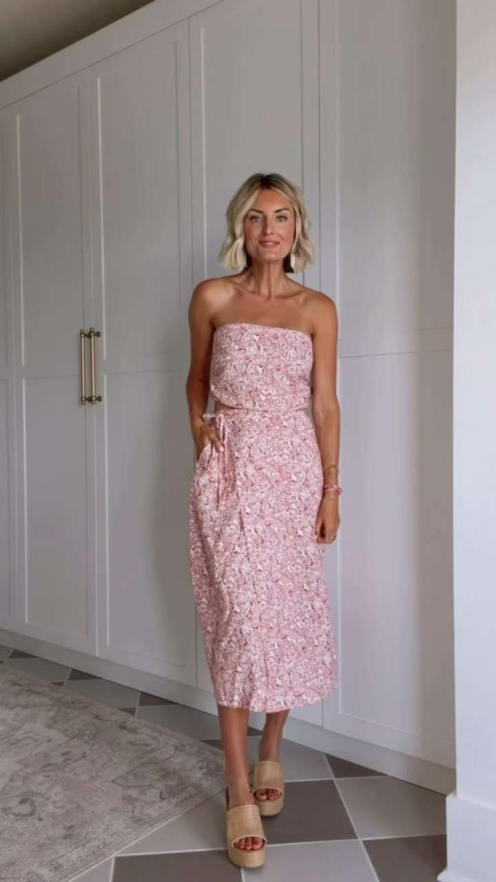 How pretty is this floral linen set? Target truly never disappoints! I am obsessed! Looks so high end, I would definitely wear this for a breezy vacation look. Wearing XS

Loverly grey, resort wear, vacation outfit ideas, linen floral set, women's floral linen outfit, beachy set, linen midi wrap skirt, what to wear at the beach, summer outfit ideas 

 #LTKootd #LTKSeasonal #LTKTravel
