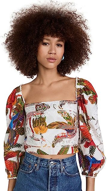 Off White Forest Birds Blouse | Shopbop