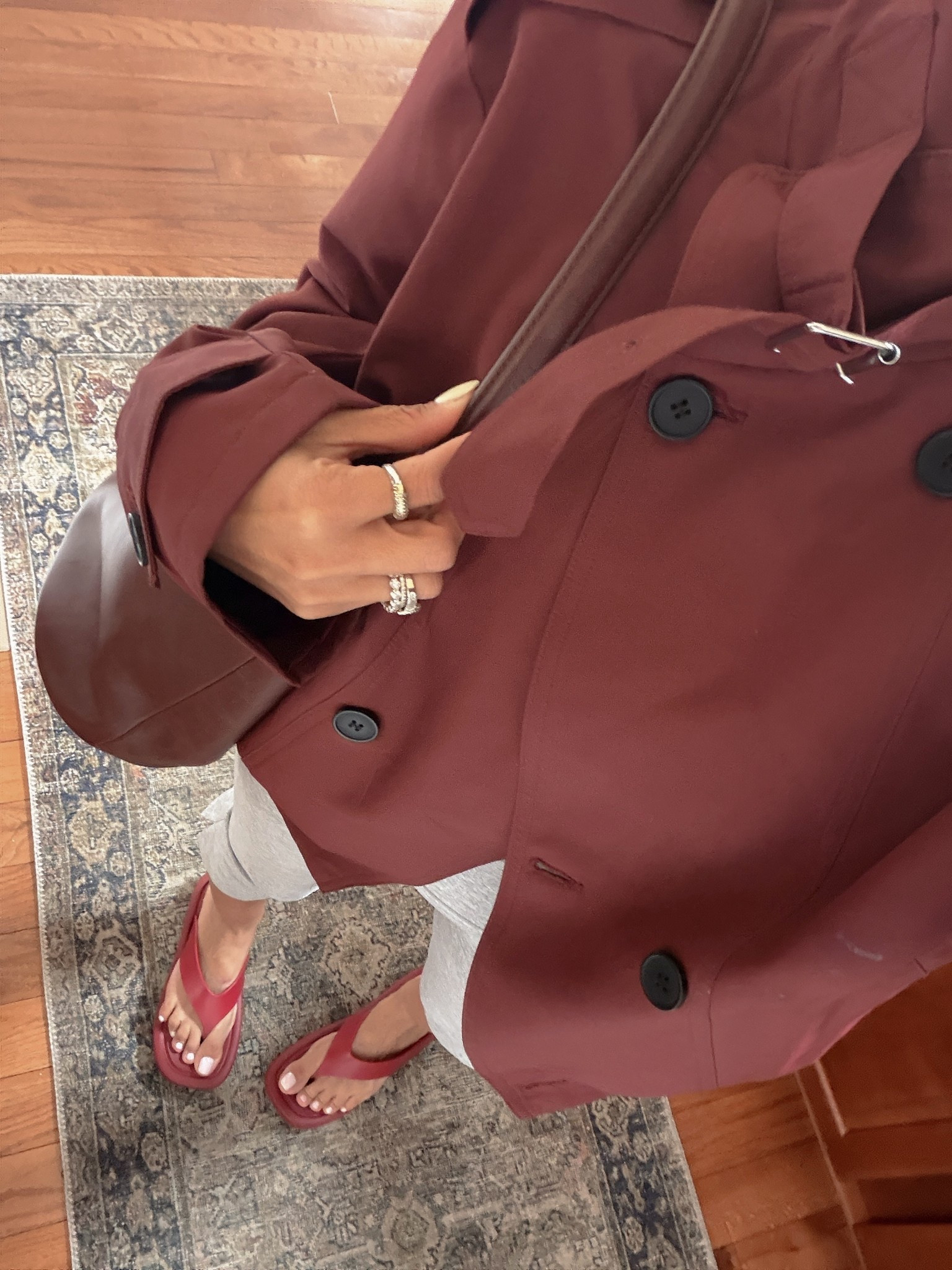 Outfit of the day - hair day outfit 

Spring outfit 
Capri leggings 
Trending outfit 
Cropped Trench coat 
Chic outfit 
Mom outfit 
Mom style 
Ootd idea 
Easy outfit 

#LTKOver40 #LTKPetite #LTKootd
