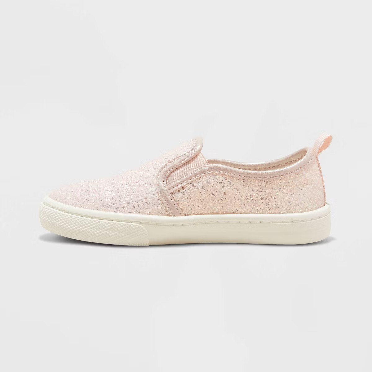 Toddler Yana Slip-On Glitter Sneakers - Cat & Jack™ Blush 7T: Faux Leather, Non-Marking Sole, C... | Target