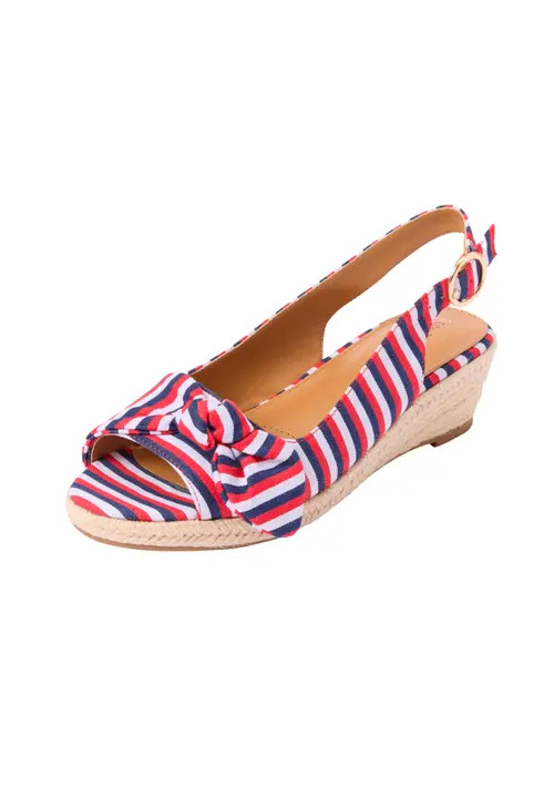Comfortview The Zanea Espadrille in Americana Stripe at Nordstrom, Size 10.5 | Nordstrom