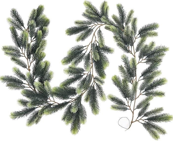 DearHouse 6Ft Artificial Christmas Pine Garland, Realistic Greenery Garland Pine Leaves for Holid... | Amazon (US)