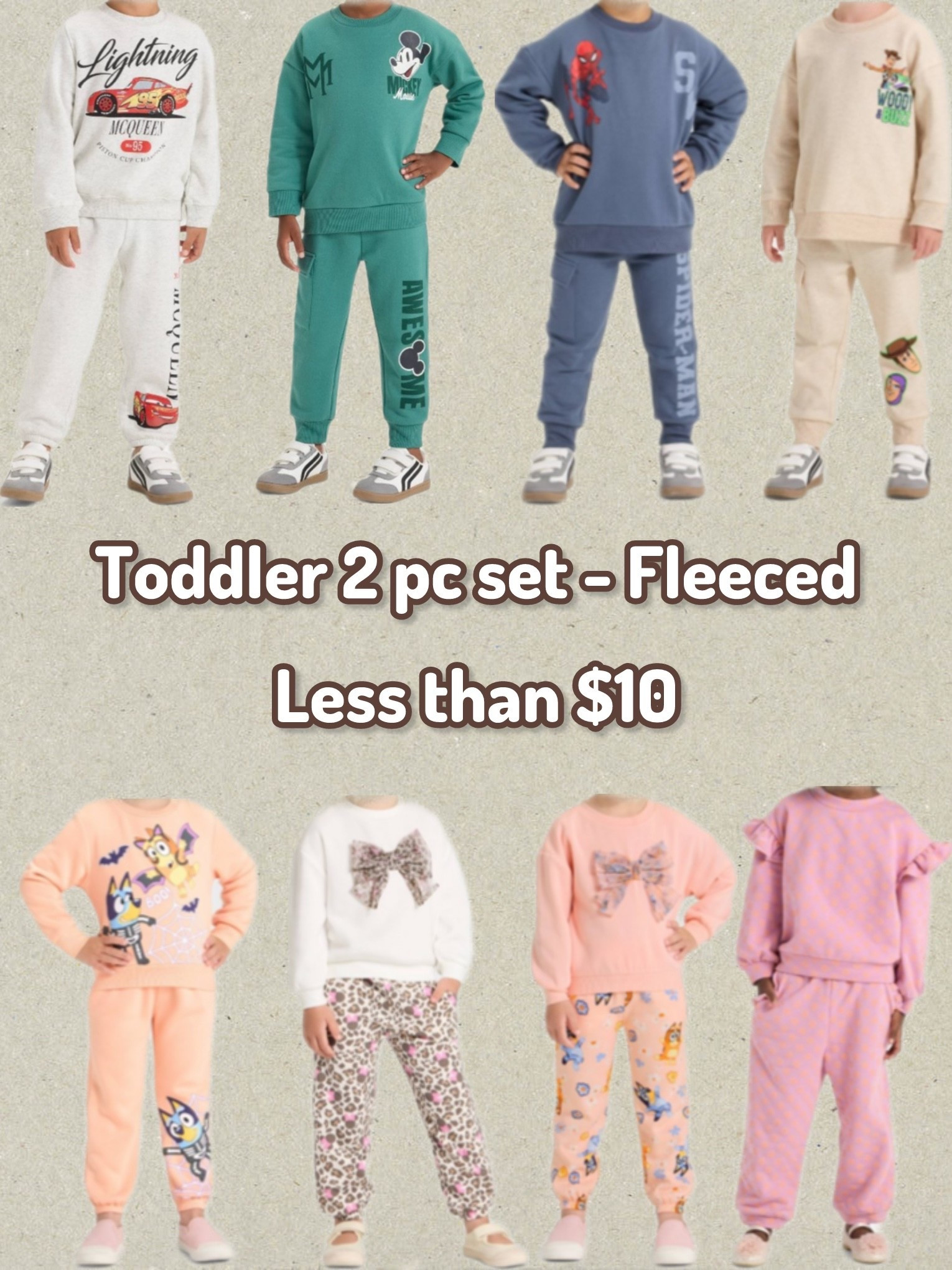 Toddler 2pc set - Fleeced - at Target - less than $10 (40% off)

#LTKBaby #LTKKids #LTKSaleAlert