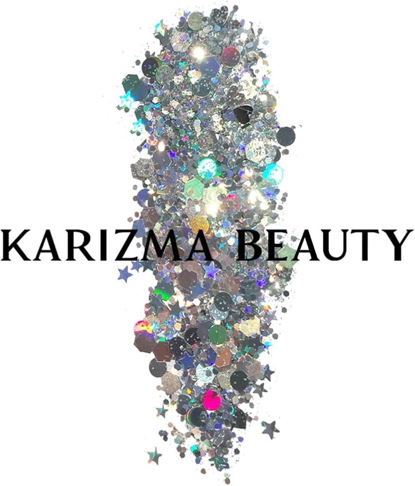 KARIZMA Holographic Silver Body Glitter. 10g Glitter for Chunky Face , Hair, Eye and Body for Wom... | Amazon (US)