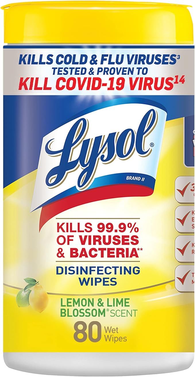 Lysol Disinfectant Wipes, Multi-Surface Antibacterial Cleaning Wipes, For Disinfecting and Cleani... | Amazon (US)