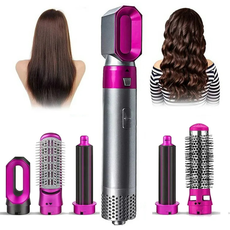 5 in 1 hair blower, Hot Air Brush Styler And Volumizer, Hair Straightener Curler Comb - Walmart.c... | Walmart (US)