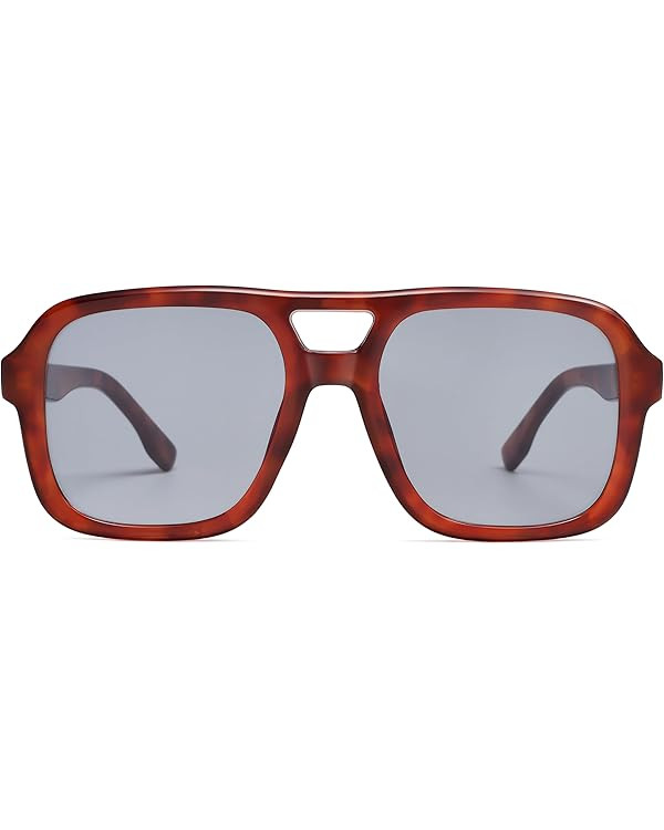 SOJOS Retro Aviator Sunglasses For Women Men Square Womens Square Sun Glasses SJ2355 | Amazon (US)