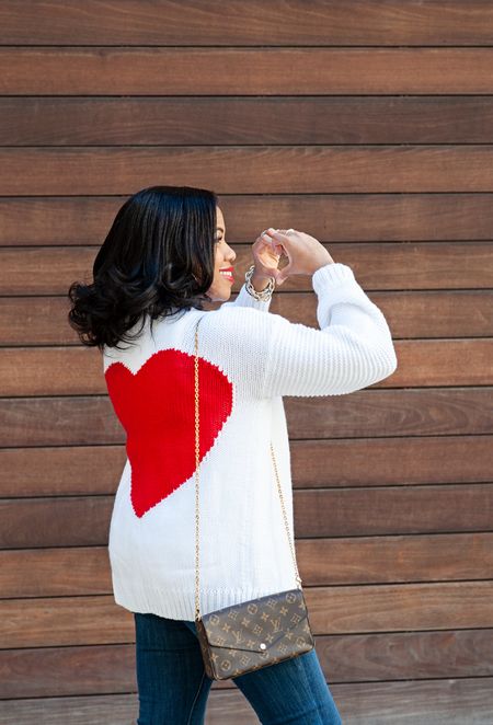 This heart sweater is perfect with February right around the corner!❤️💌 

Heart sweater. Casual outfit. February outfit. Valentine’s Day outfit inspo. Valentine’s day sweater. #LTKHoliday 

#LTKitbag #LTKstyletip