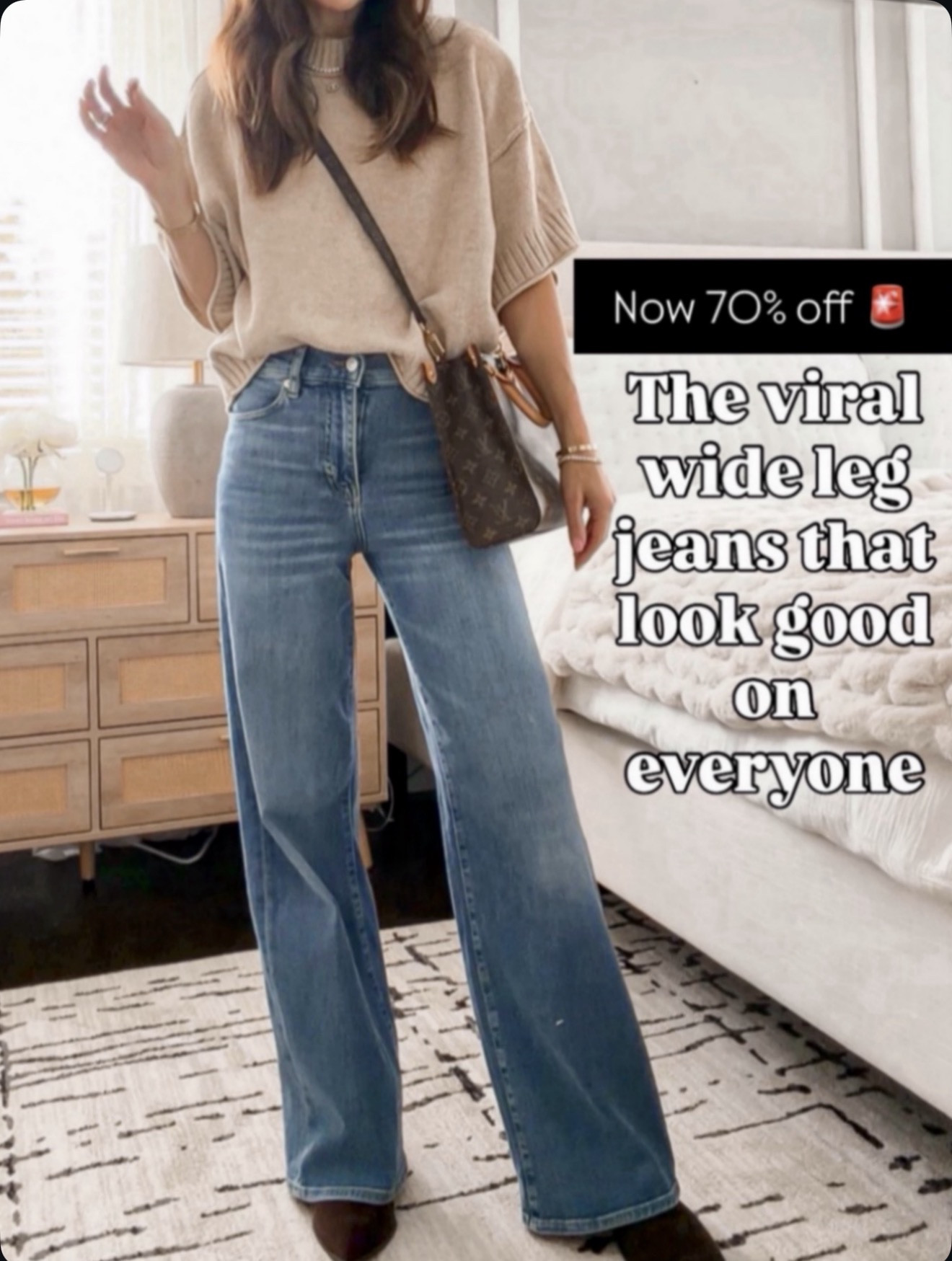 The viral wide leg jeans that look good on everyone are now 70% off 🚨 don’t wait 🔗⬇️ wearing size 24. I think they run tts 

#LTKootd #LTKSeasonal #LTKOver40